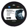 SCA Steering Wheel Cover - Terry Towelling, Black, 380mm Diameter