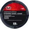 SCA Steering Wheel Cover - Contour Stitch, Grey, 380mm Diameter