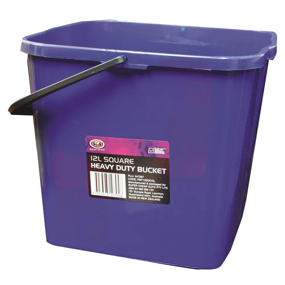 SCA Heavy Duty Square Bucket 12 Litre 4 SCA Heavy Duty Square Bucket 12 Litre - Image 2