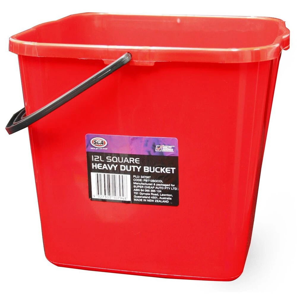 SCA Heavy Duty Square Bucket 12 Litre 3 SCA Heavy Duty Square Bucket 12 Litre