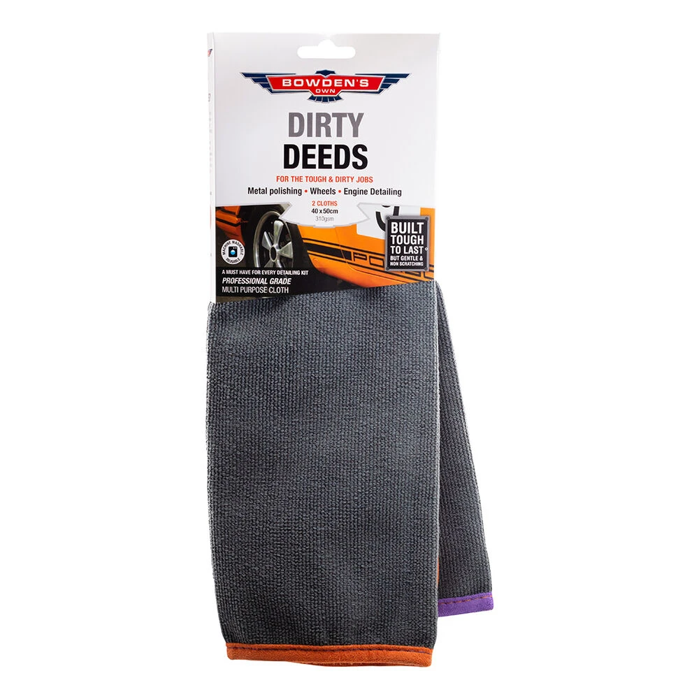 Bowden's Own Dirty Deeds 2PK Microfibre Cloths 3 Bowden's Own Dirty Deeds 2PK Microfibre Cloths