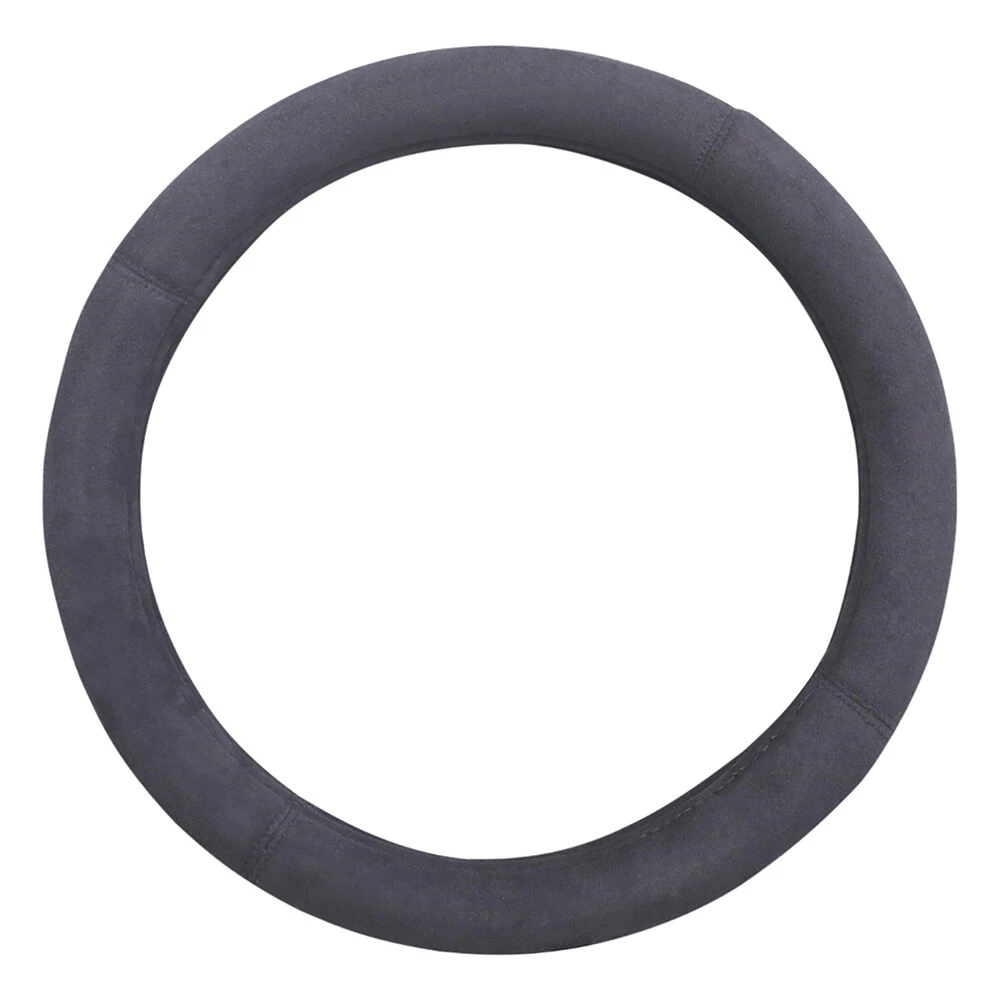Premium Cloud Suede Steering Wheel Cover - Charcoal 380mm Diameter 4 Premium Cloud Suede Steering Wheel Cover - Charcoal 380mm Diameter - Image 2