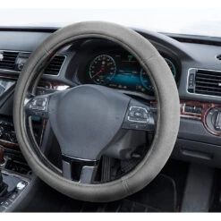 Premium Cloud Suede Steering Wheel Cover - Charcoal 380mm Diameter 7 Premium Cloud Suede Steering Wheel Cover - Charcoal 380mm Diameter -Auto Parts Store SCA 552405 01 hi res