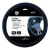 SCA Steering Wheel Cover - Dragon Twill Polyester, Black/Blue, 380mm Diameter