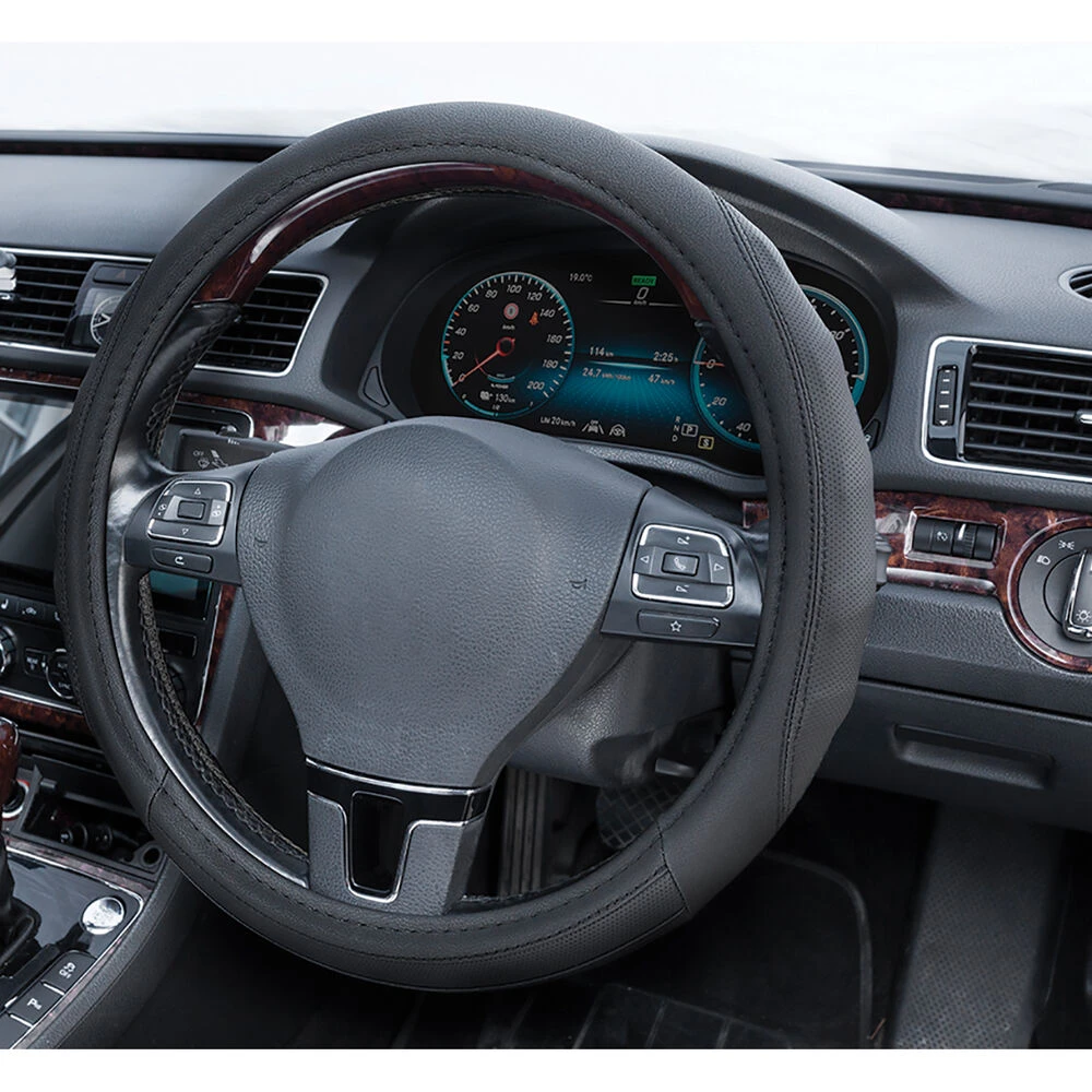 SCA Steering Wheel Cover - PU Racing, Black, 380mm Diameter 4 SCA Steering Wheel Cover - PU Racing, Black, 380mm Diameter - Image 2