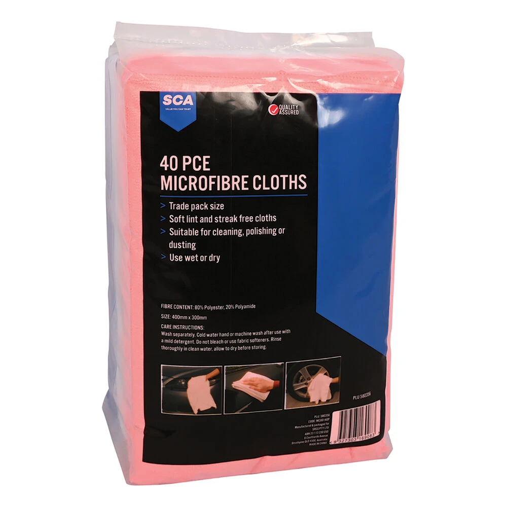 SCA Microfibre Cloths Trade Pack 40 Pack 5 SCA Microfibre Cloths Trade Pack 40 Pack - Image 3