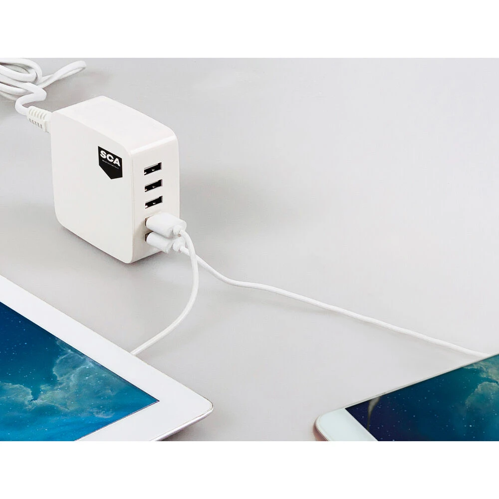 SCA 5 Port USB Charging Station - 240V 3 SCA 5 Port USB Charging Station - 240V