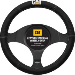 Caterpillar Neoprene Seat Cover Steering Wheel Cover & Floor Mat Combo -Auto Parts Store SCA 591903 hi res 1