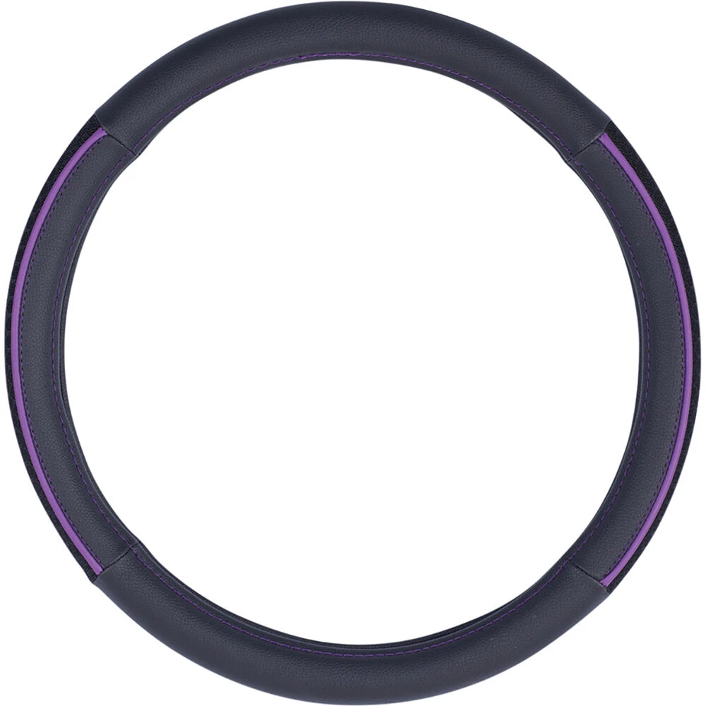 SCA Steering Wheel Cover - PU And Mesh, Black / Purple, 380mm Diameter 4 SCA Steering Wheel Cover - PU And Mesh, Black / Purple, 380mm Diameter - Image 2