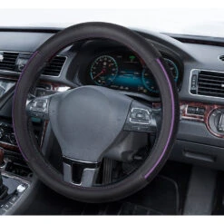 SCA Steering Wheel Cover - PU And Mesh, Black / Purple, 380mm Diameter 7 SCA Steering Wheel Cover - PU And Mesh, Black / Purple, 380mm Diameter -Auto Parts Store SCA 599532 01 hi res