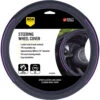 SCA Steering Wheel Cover - PU And Mesh, Black / Purple, 380mm Diameter 1 SCA Steering Wheel Cover - PU And Mesh, Black / Purple, 380mm Diameter -Auto Parts Store SCA 599532 hi res