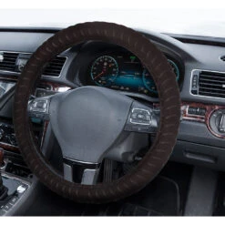 SCA Patterned Steering Wheel Cover - Black, 380mm Diameter -Auto Parts Store SCA 610761 00 hi res