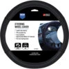 SCA Leather Look Perforated Steering Wheel Cover - Black/Blue, 380mm -Auto Parts Store SCA 610832 hi res