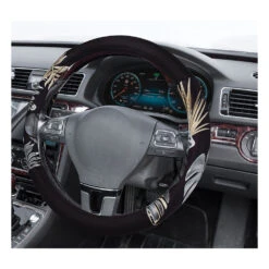 SCA Steering Wheel Cover Leaf Print Blue/Gold 380mm Diameter -Auto Parts Store SCA 626498 00 hi res