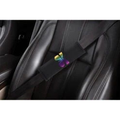 SCA Steering Wheel Cover & Seat Belt Buddies Set Polyester Black 380mm Diameter -Auto Parts Store SCA 631781 00 hi res