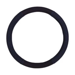 SCA Steering Wheel Cover Jacquard/Polyester Black/Blue 380mm Diameter