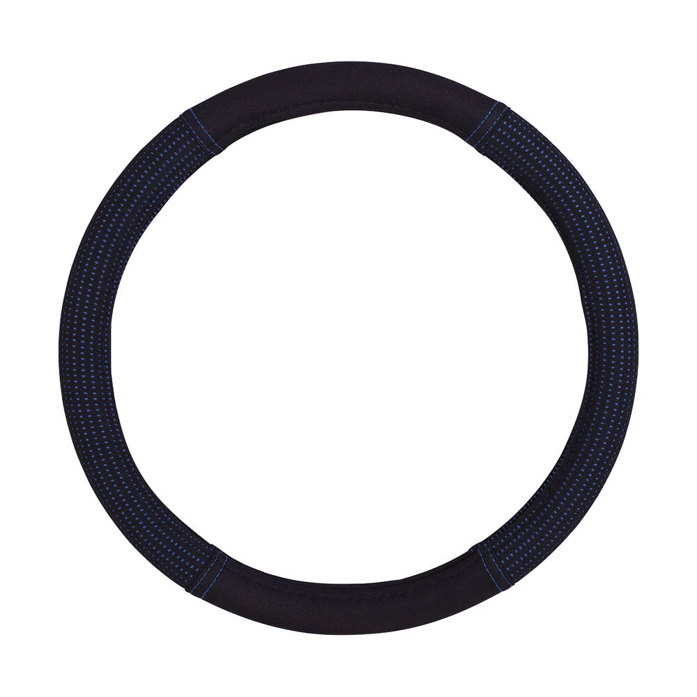 SCA Steering Wheel Cover Jacquard/Polyester Black/Blue 380mm Diameter 3 SCA Steering Wheel Cover Jacquard/Polyester Black/Blue 380mm Diameter