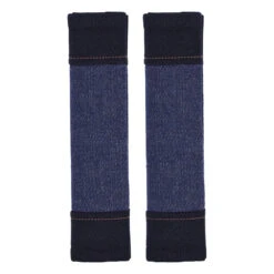 SCA Steering Wheel Cover & Seat Belt Buddies Black/Denim 380mm Diameter -Auto Parts Store SCA 637202 01 hi res