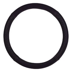 SCA Steering Wheel Cover & Seat Belt Buddies Black/Gold Dots 380mm Diameter