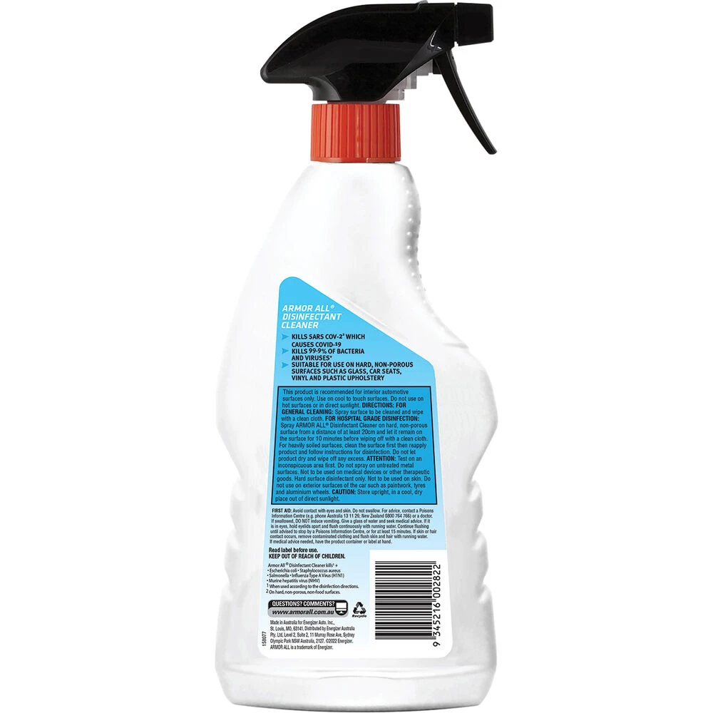 Armor All Disinfectant Spray 500mL 4 Armor All Disinfectant Spray 500mL - Image 2
