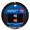 AFL Steering Wheel Cover And Seat Belt Buddies - Lions, 380mm Diameter -Auto Parts Store SCA SPO7635244 hi res